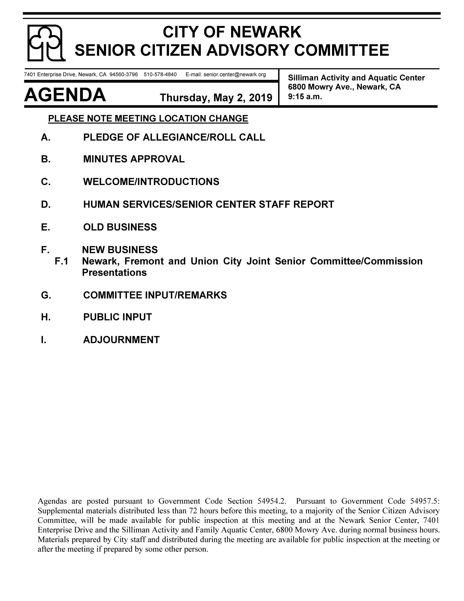 050219 Agenda