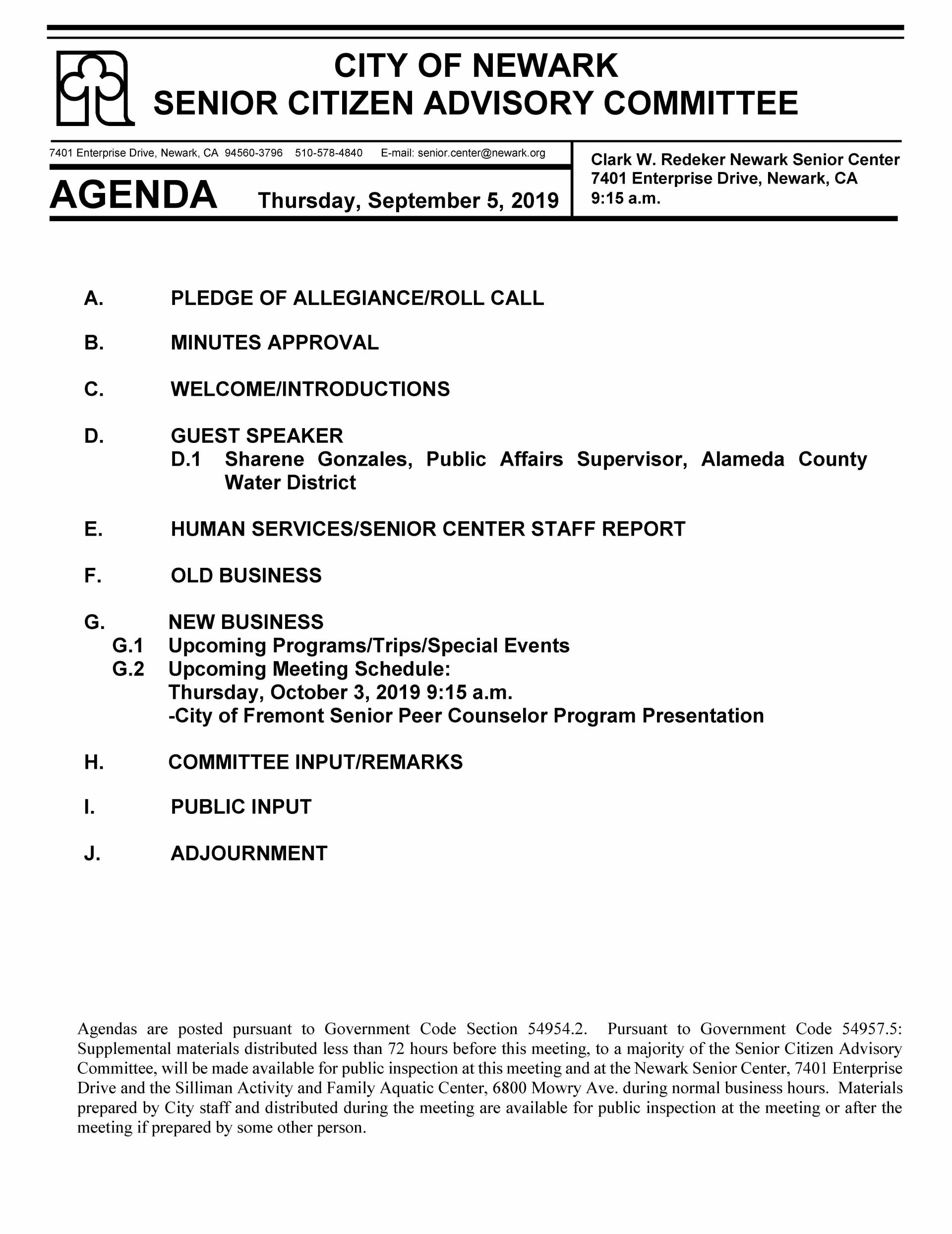 090519 Agenda