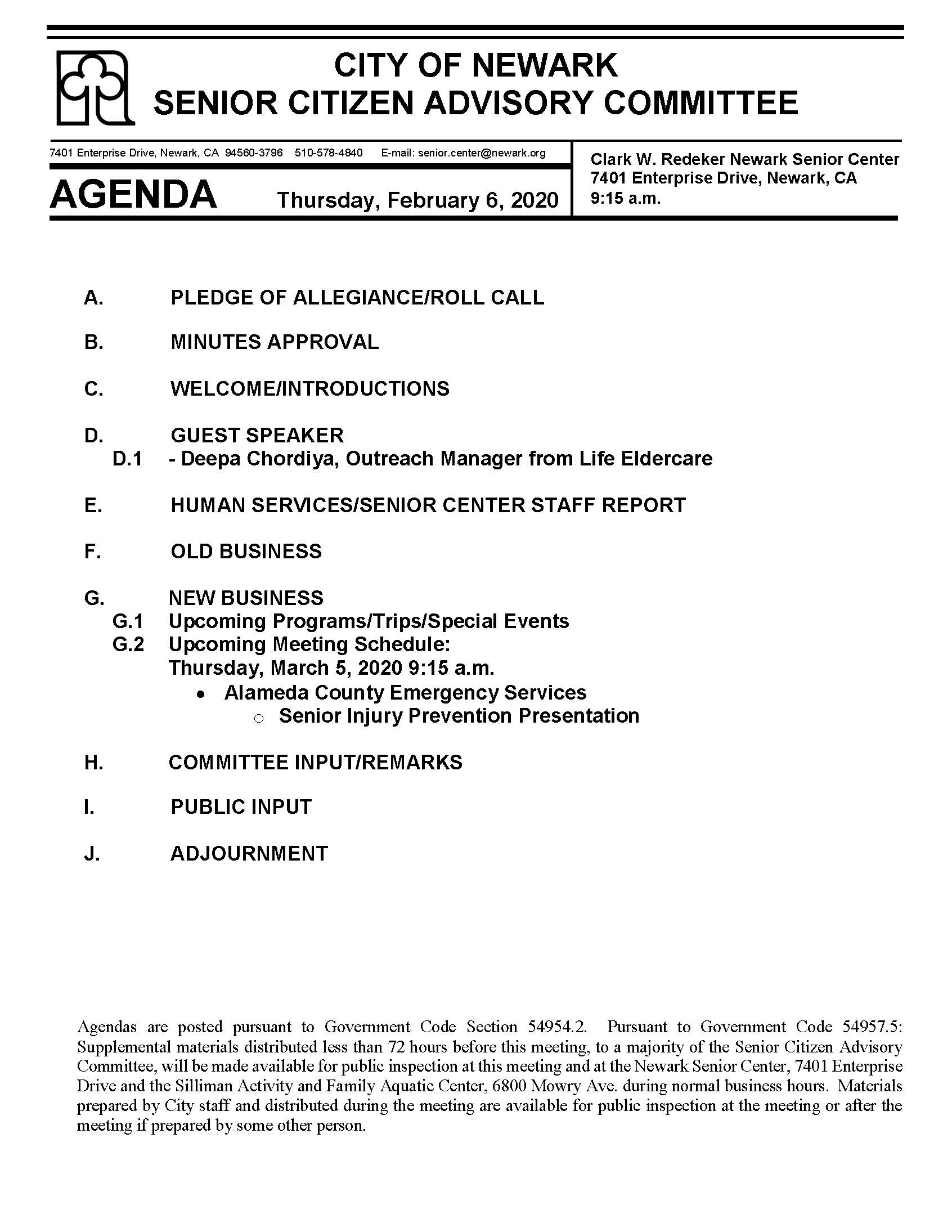 02.06.20 Agenda