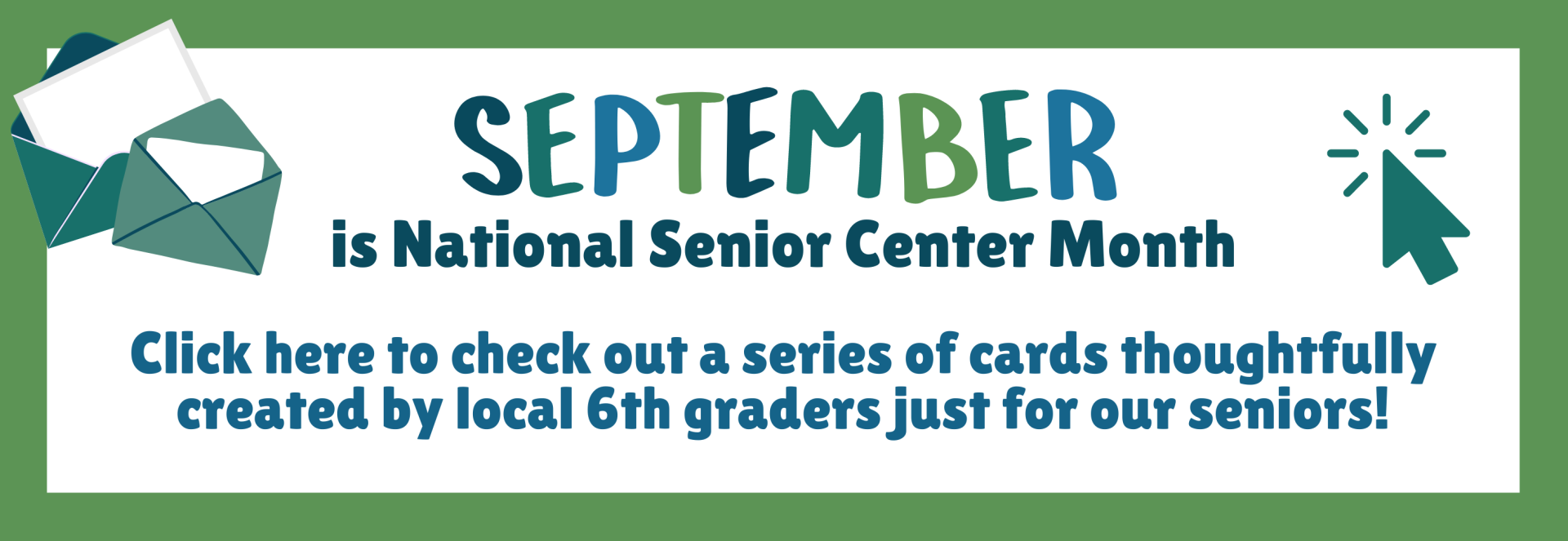 september is national senior center month graphic