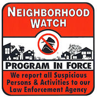 neighborhood watch sticker