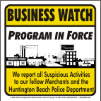 Business watch sticker